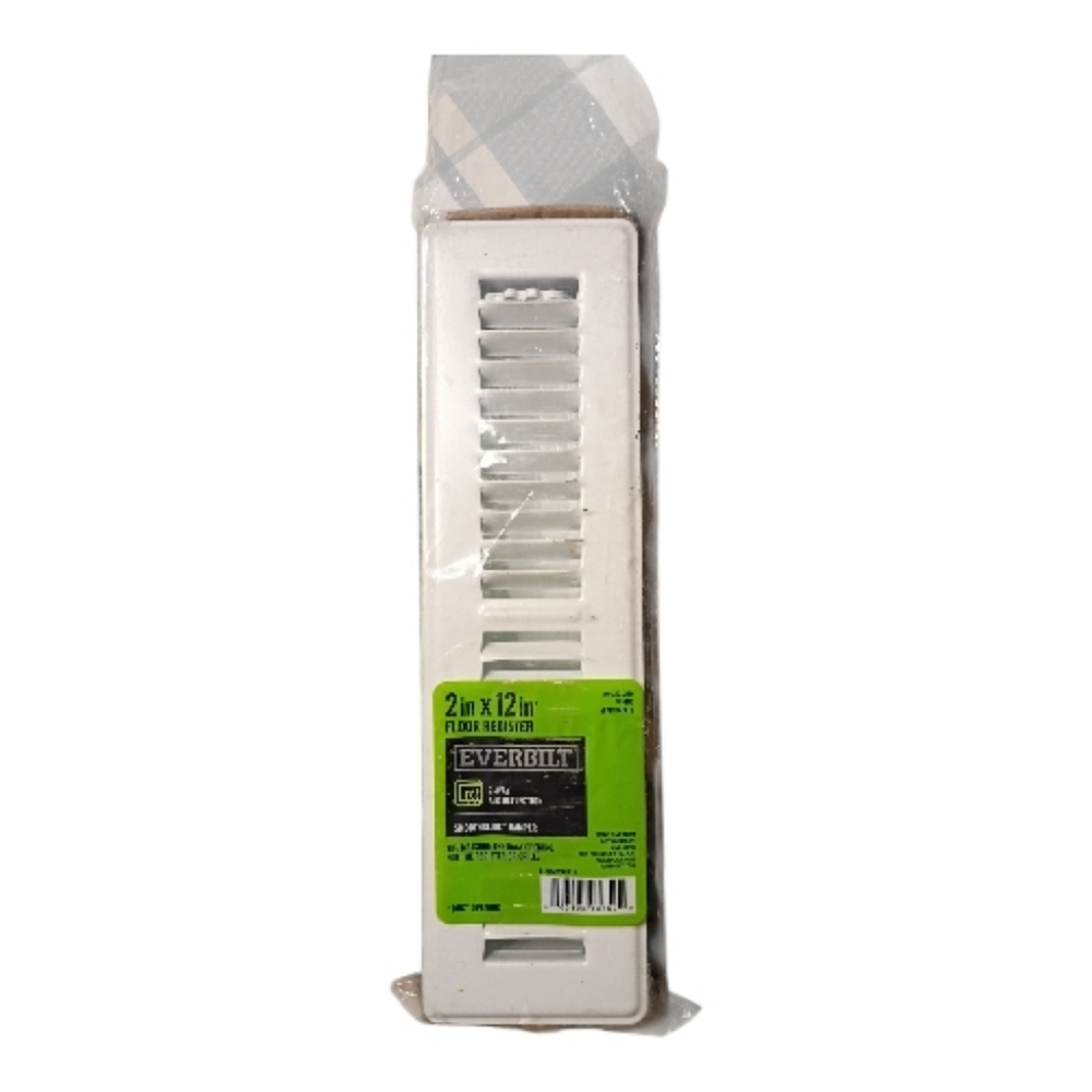 White Floor Register 2x12 by Everbilt
